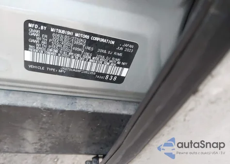 2023 Mitsubishi Outlander Phev Ralliart S-Awc/Se S-Awc из США, поврежденный, VIN JA4T5UA98PZ062359